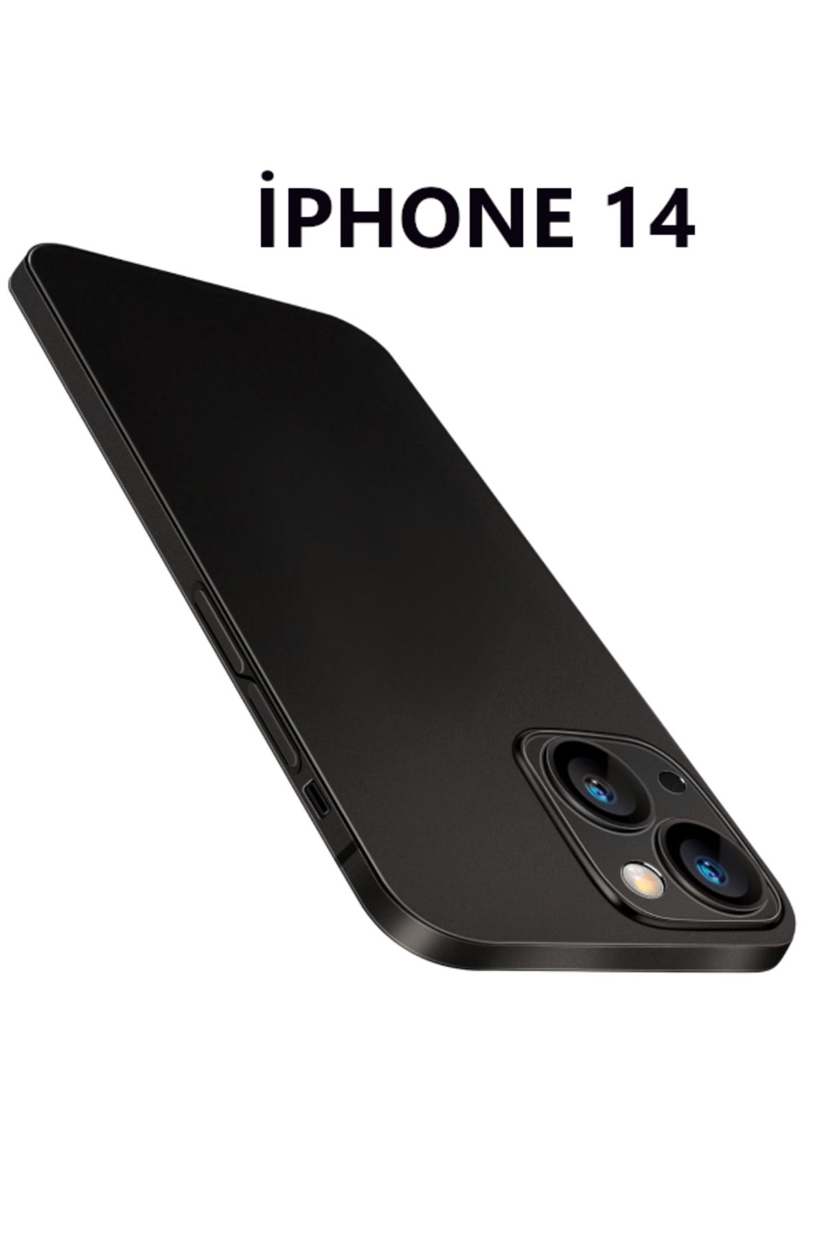 USIDE Iphone 14 Uyumlu Ultra Ince Yarı Saydam Kılıf Mat Yüzeyli Kirlenmez Kamera Korumalı Minimalist Kapak