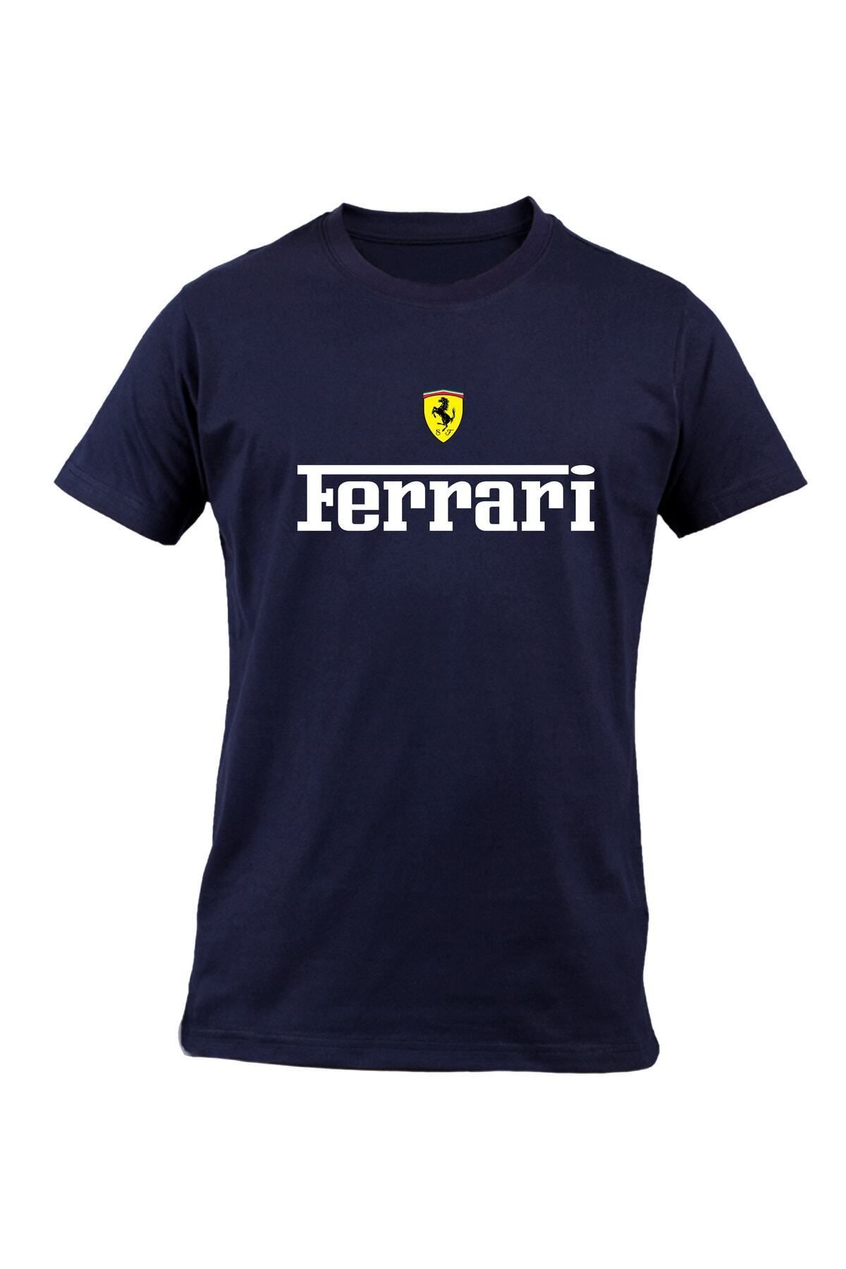 NİCE - Ferrari Scuderia Formula1 F1 Logo Ve Yazılı Tshirt (yeni Sezon)