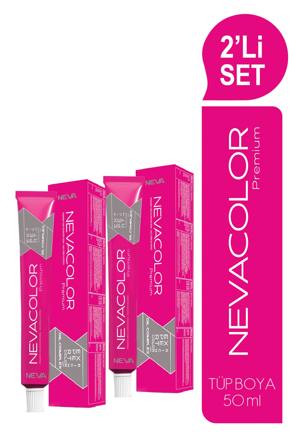 Nevacolor Premium 2'Lİ SET TÜP Kalıcı Krem Saç Boyası (50ml x 2 adet)