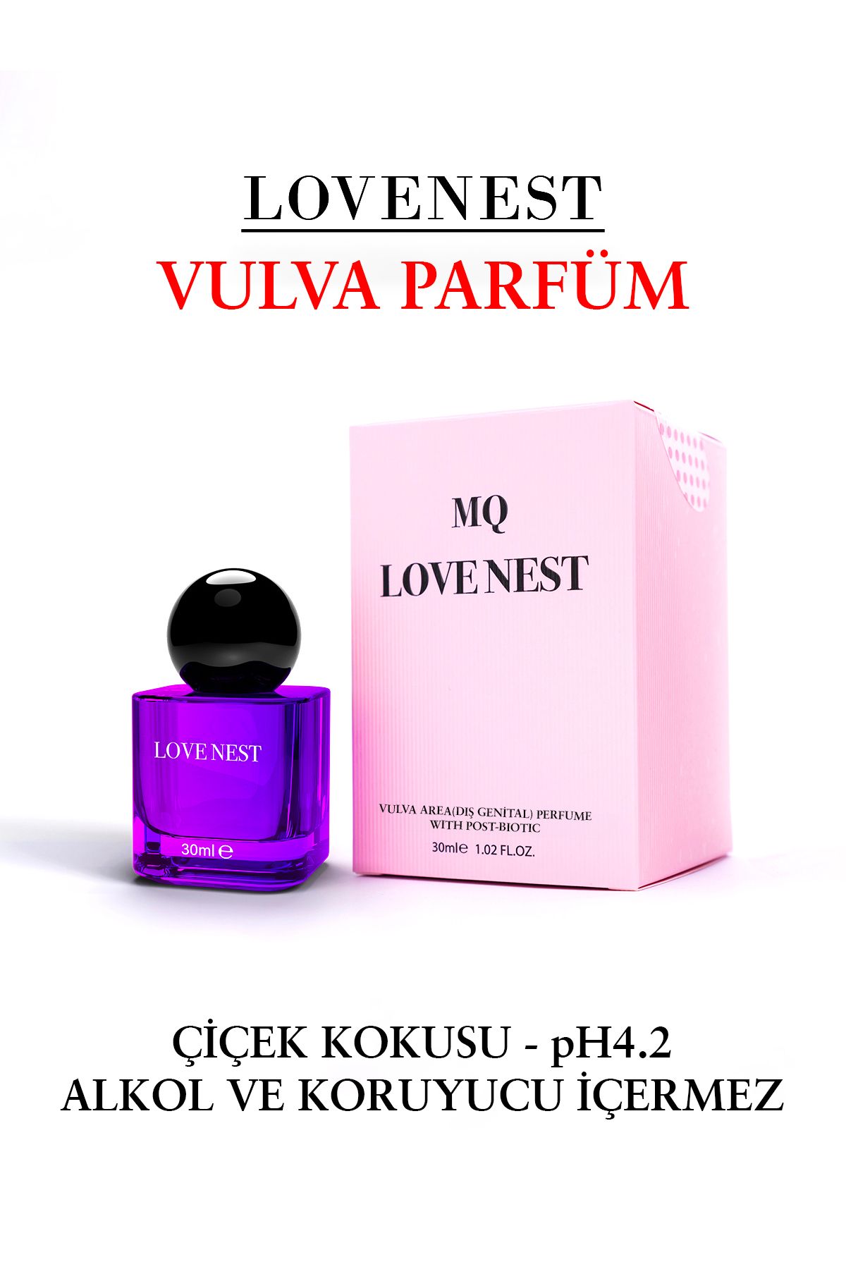 MARQUEENS BEAUTY Lovenest / Vulva Kadın Dış Genital Parfüm Postbiyotik Içerikli 30 ml