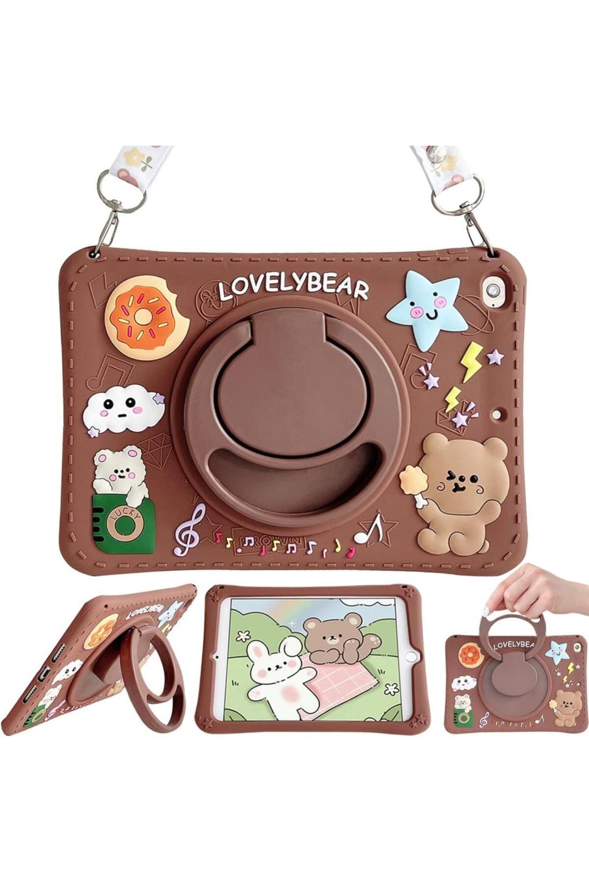 UnDePlus Samsung Galaxy Tab A9 8.7inç X110 X113 X115 X117 Kılıf Cute Dolls Çocuk Karekter Kılıfı