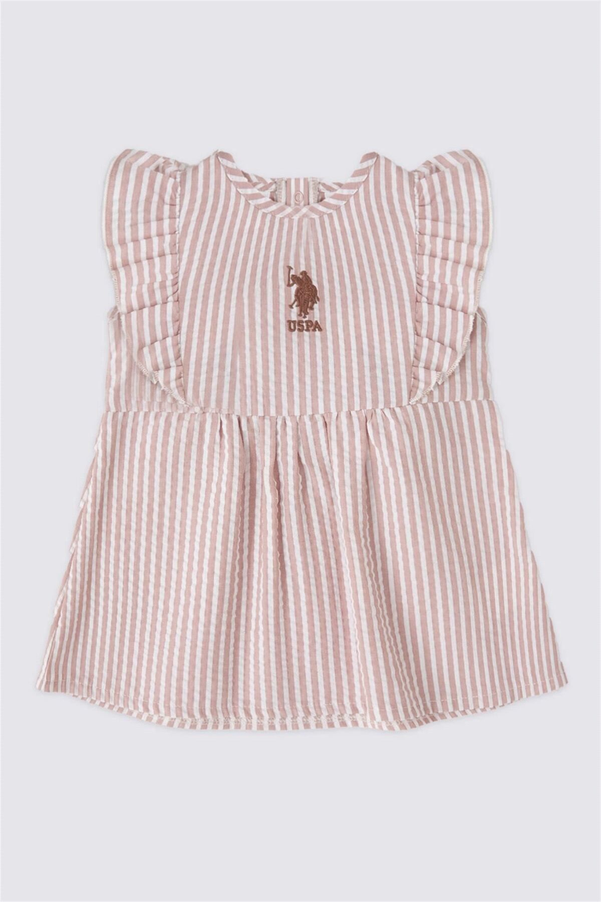 U.S. Polo Assn. U.S. Polo Assn. Kız Bebek Kolsuz Elbise Vizon USB1947