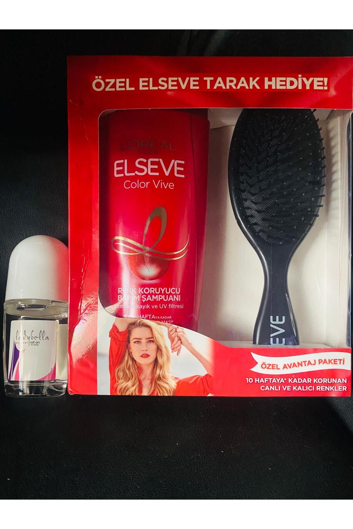 Elseve Renk koruyucu şampuan tarak hediyeli 450 ml+roll on 50 ml