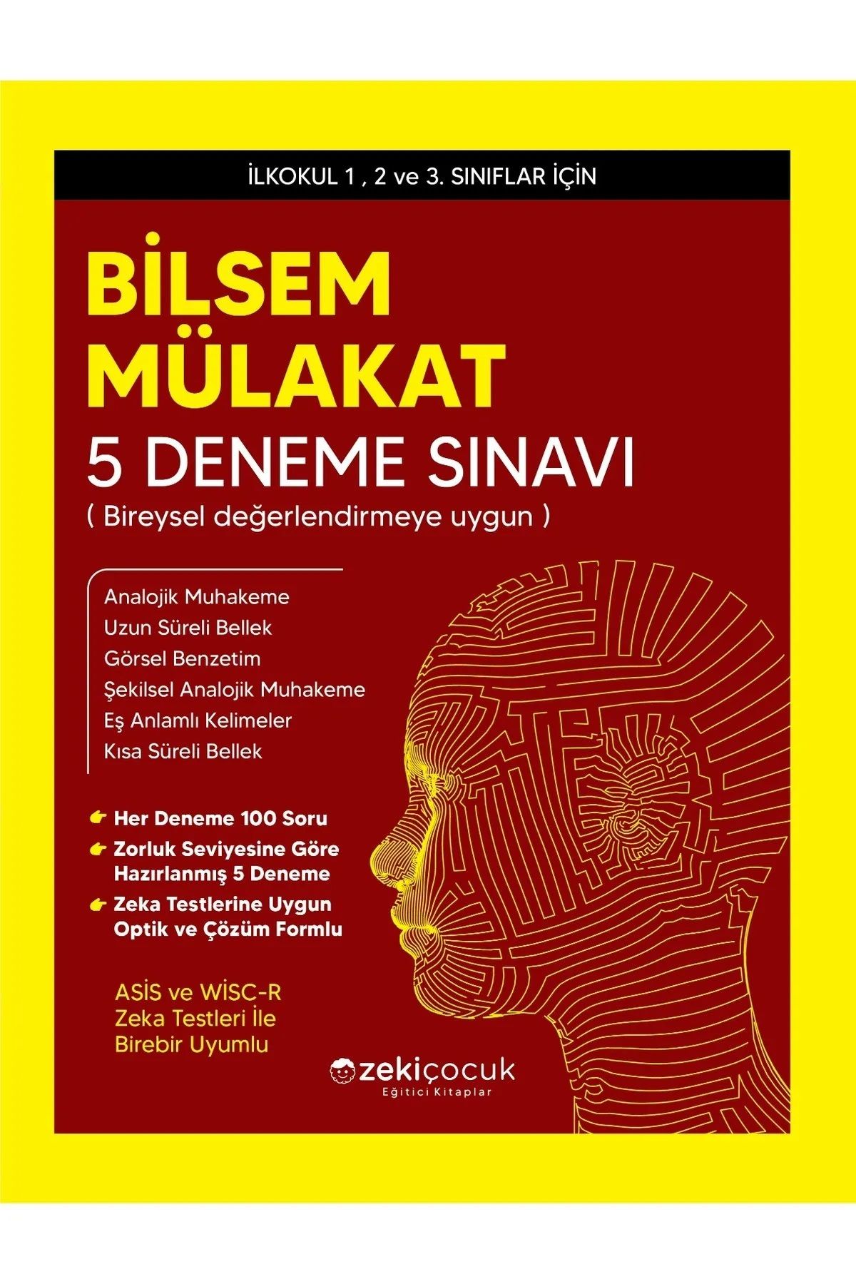 Zeki Çocuk Yayınları 2024 model 1.sınıf 2.sınıf ve3.sınııf Bilsem Mülakat 5 Deneme Sınavı