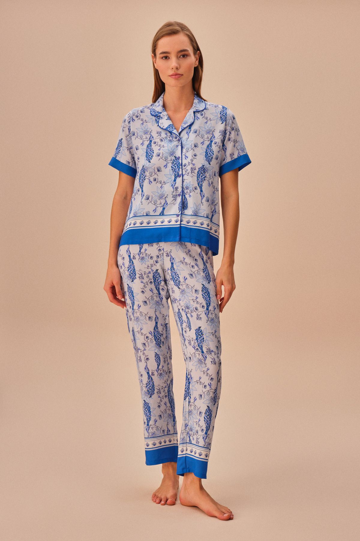 Suwen Peafowl Maskülen Pijama Takımı