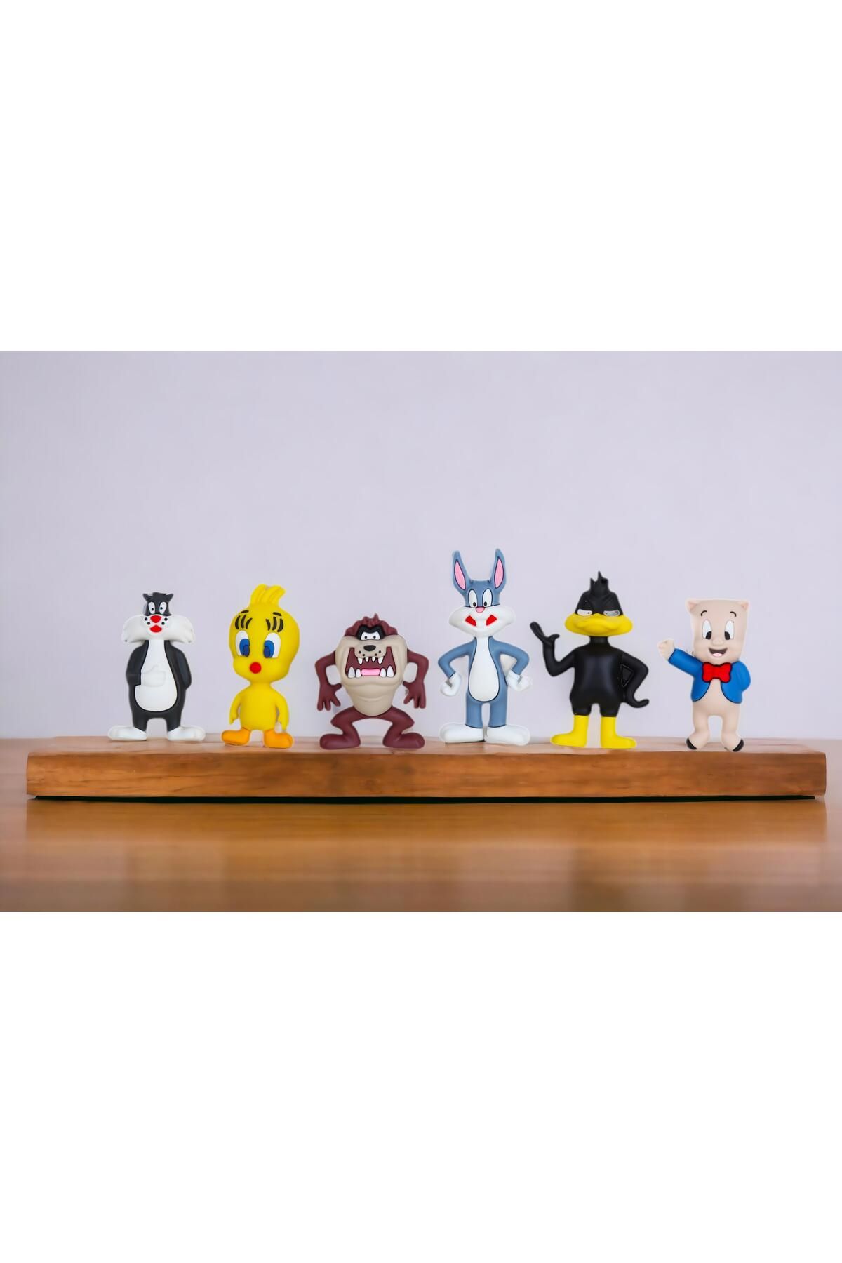 e-life shop Sevimli Kahramanlar 6lı Oyuncak Seti Bugs Bunny Tazmanya Canavarı Tweety Sylvester D. Duck Porky Pig