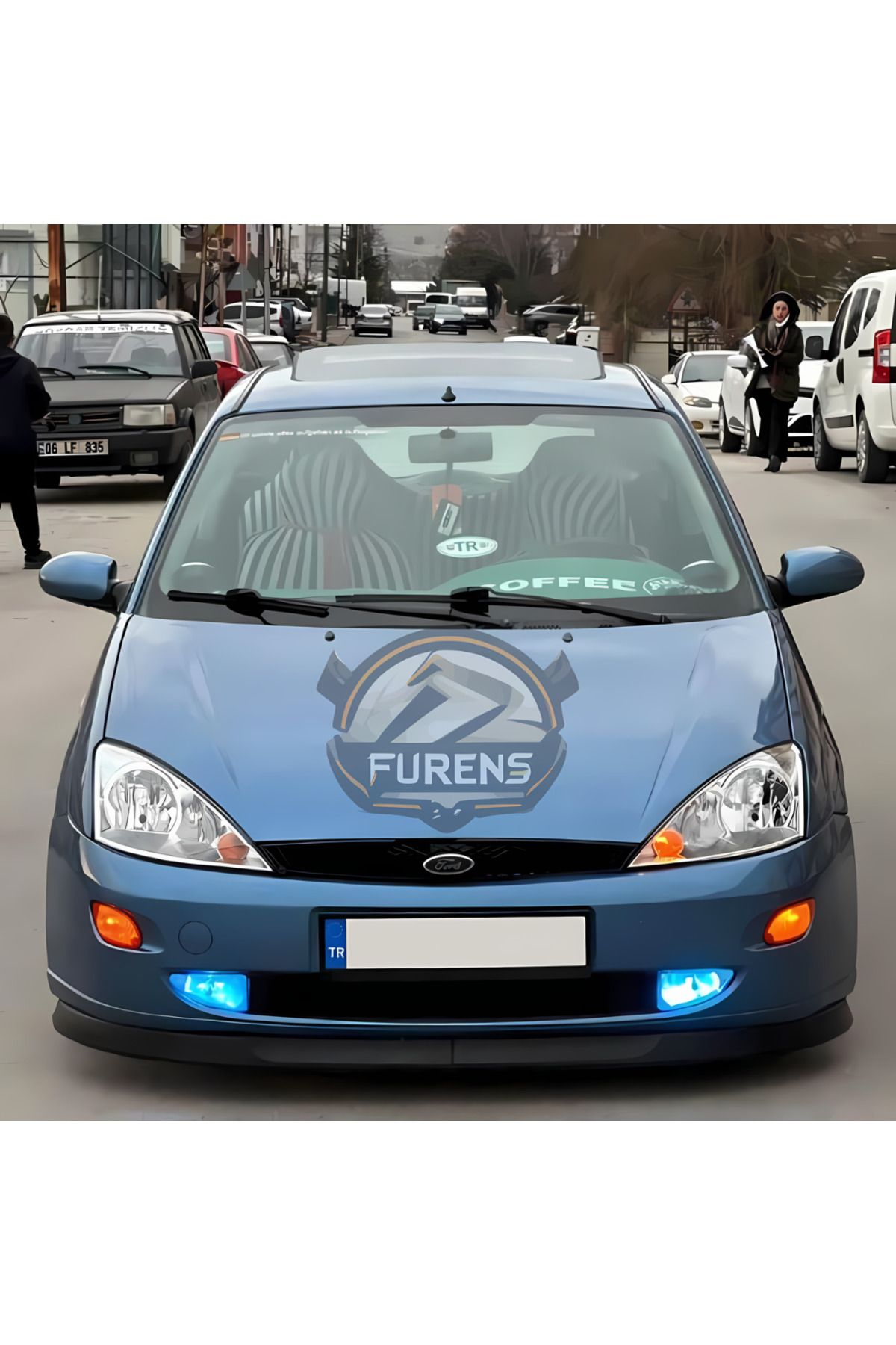 Furens Ford Focus 1 1999-2004 Uyumlu H lip Esnek Ön Lip 2 Parça Karlık Ön Ek Tampon Altı Dil