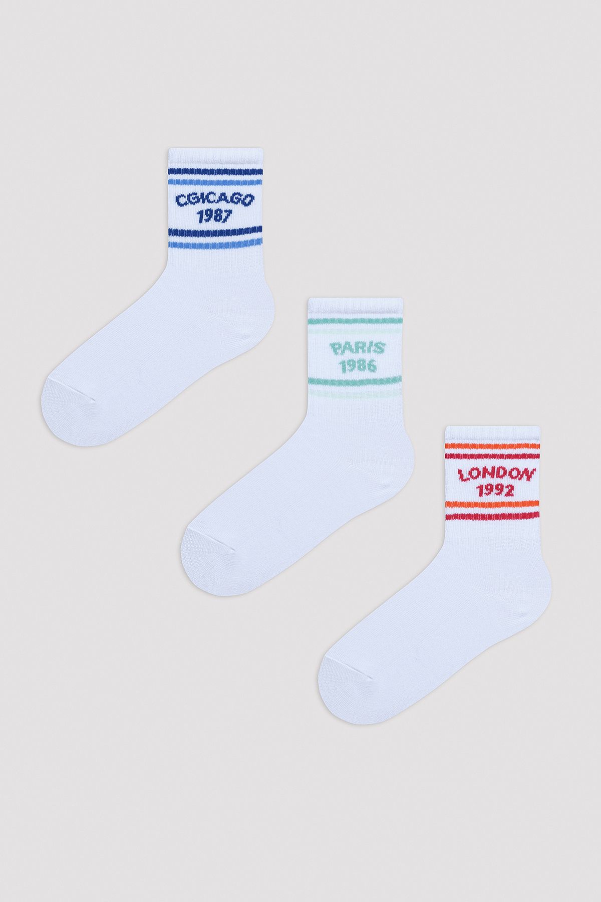Penti Erkek Çocuk Citys Beyaz 3lü Soket Çorap