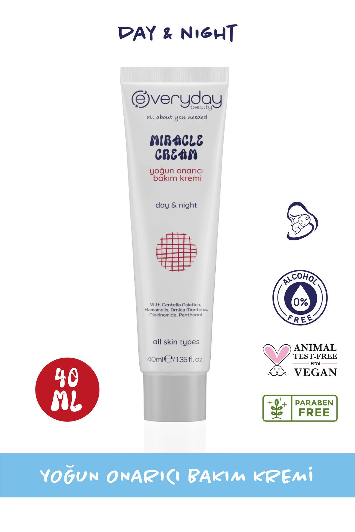 Everyday Beauty Miracle Cream Yoğun Onarıcı Mucizevi Bakım Kremi 40ml (centella, Hamamelis, Madecassol, Arnica)