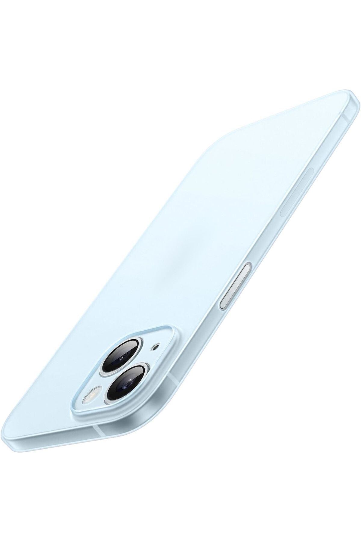 HyperAge Iphone 13 Uyumlu Ultra Ince Kılıf Mat Yüzeyli Kamera Korumalı Minimalist Tasarım Kapak - Açık Mavi