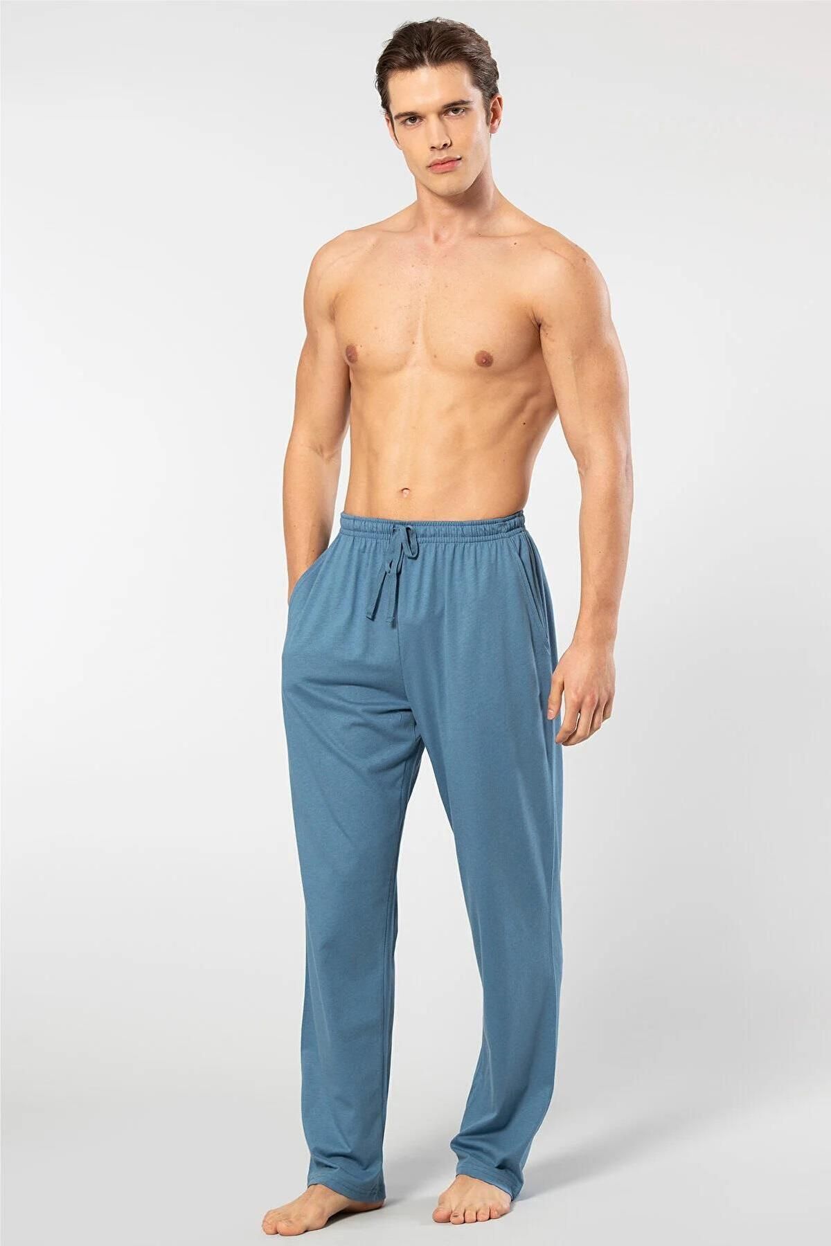 Cacharel Pamuklu Model Kumaş Erkek Alt Pijama
