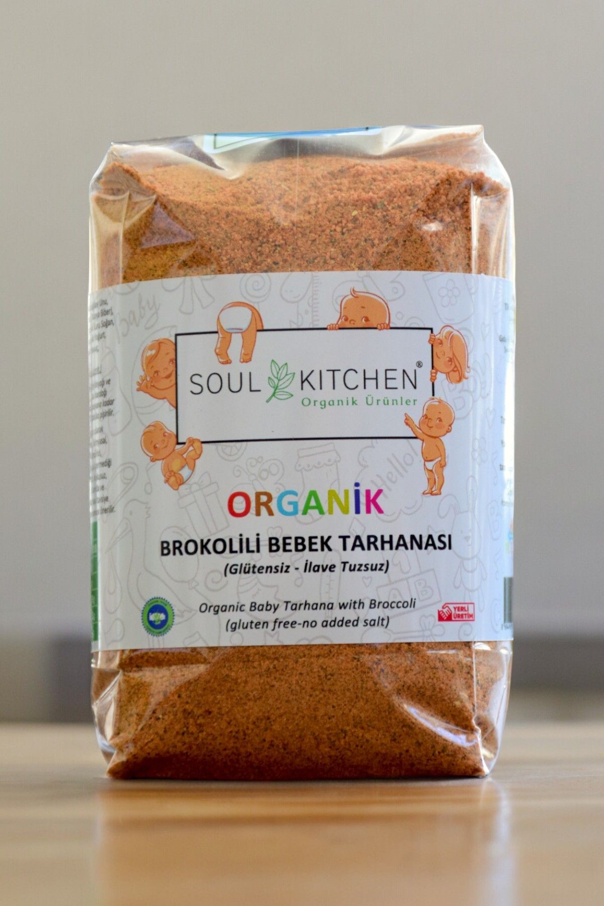 Soul Kitchen Organik Ürünler Organik Brokolili Bebek Tarhanası 250gr (Glütensiz) (İlave Tuzsuz)