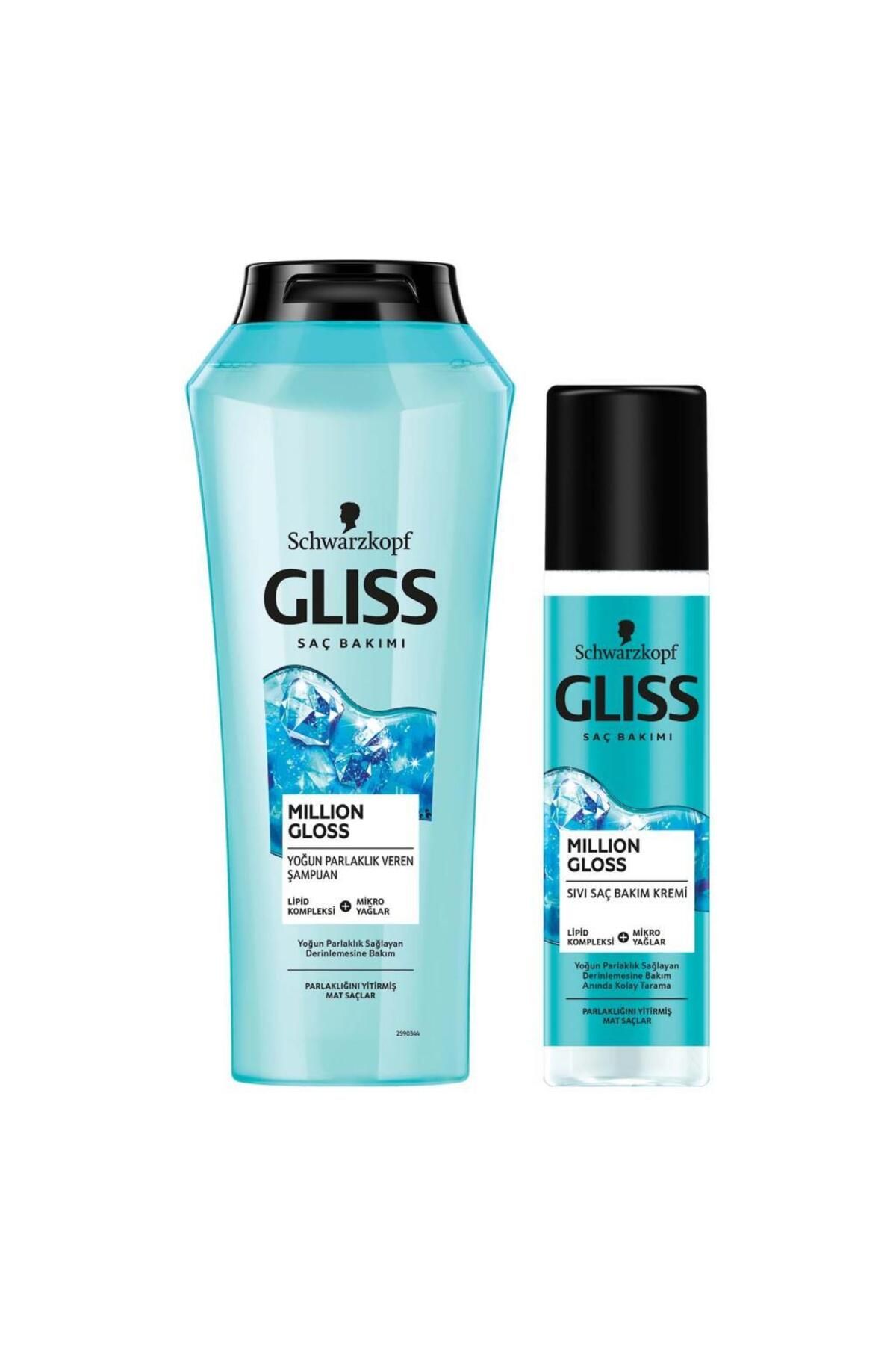 Syoss Gliss Miillion Gloss Yoğun Parlaklık Bakım Seti (şampuan 500 ml Durulanmayan Sıvı Saç Kremi 200 ml