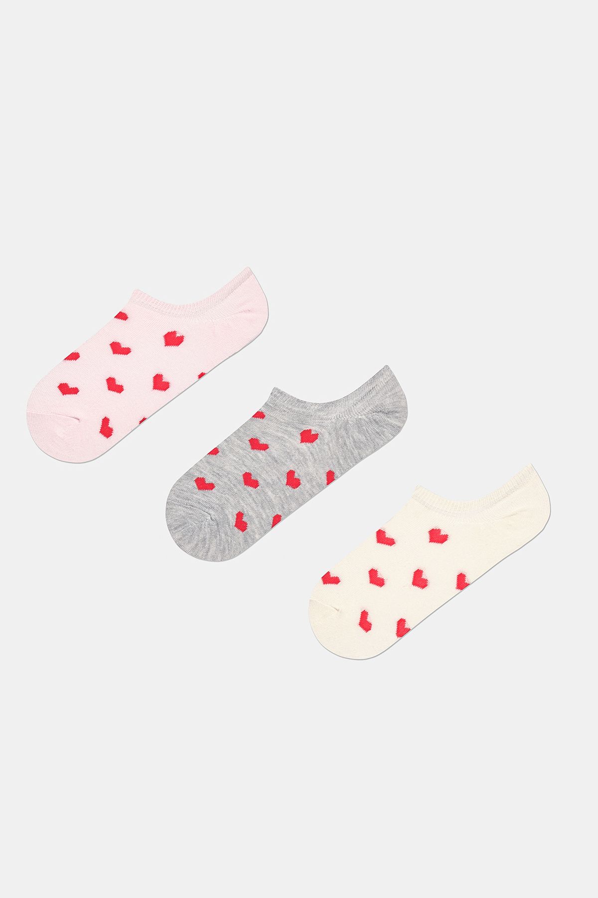 Penti Red Heart Pembe 3lü Sneaker Çorap