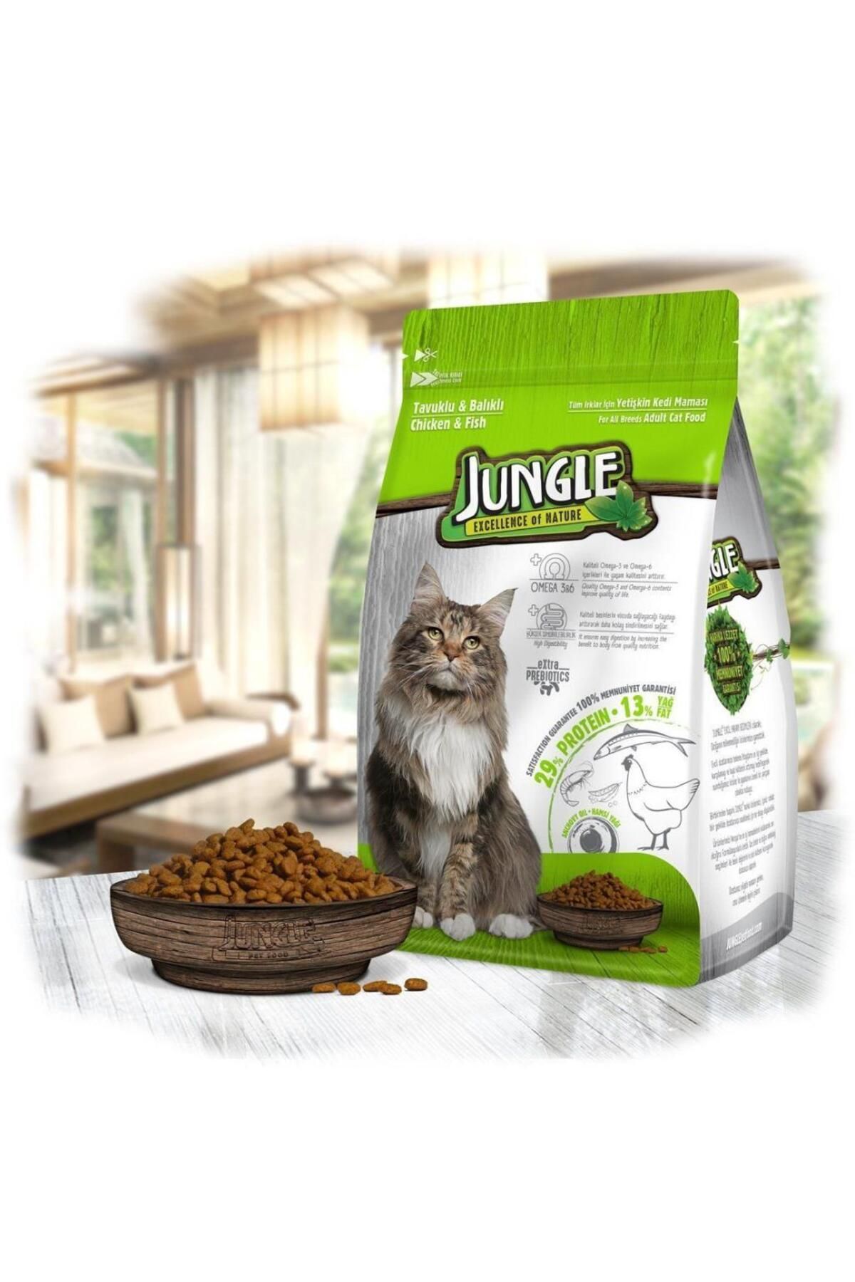 Jungle 1,5 Kg Tavuk Balıklı Yetişkin Kedi Maması