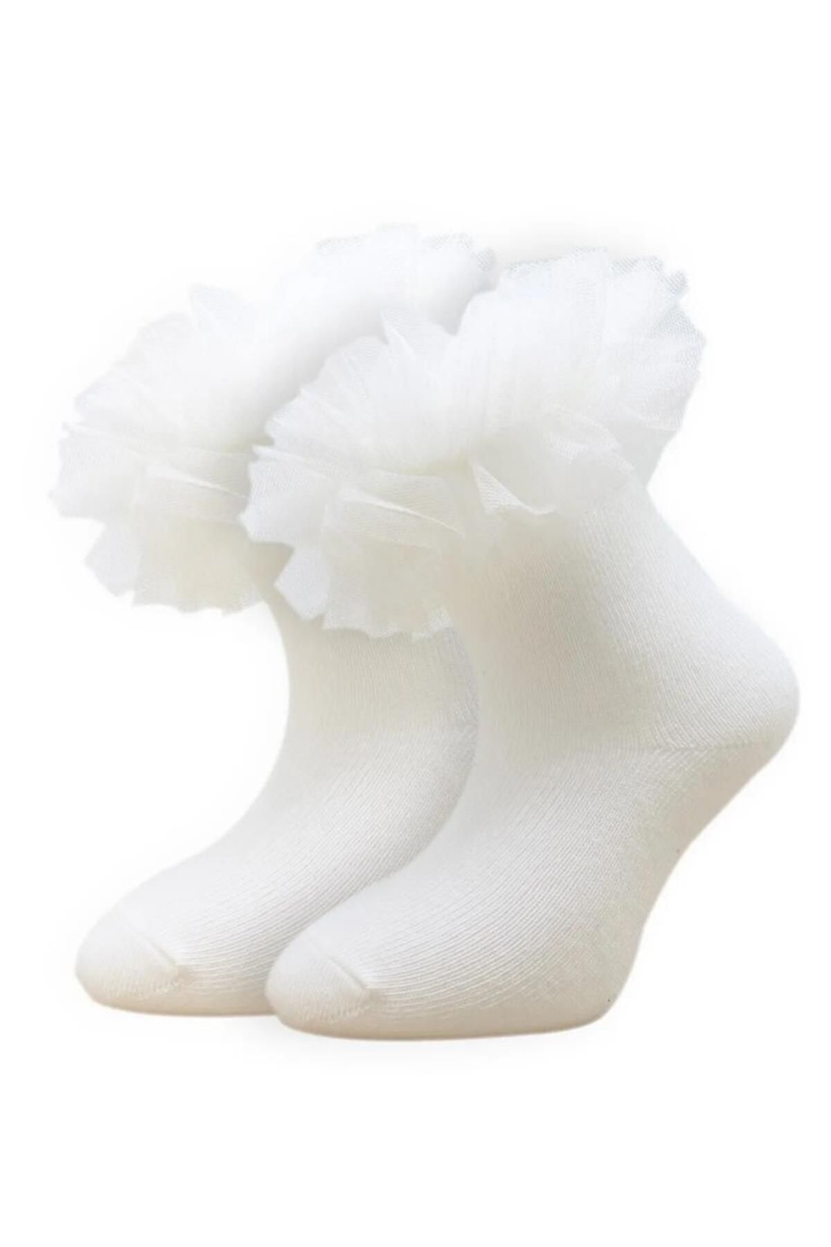 Bibaby Organik Çorap Soket New Tulle Ekru