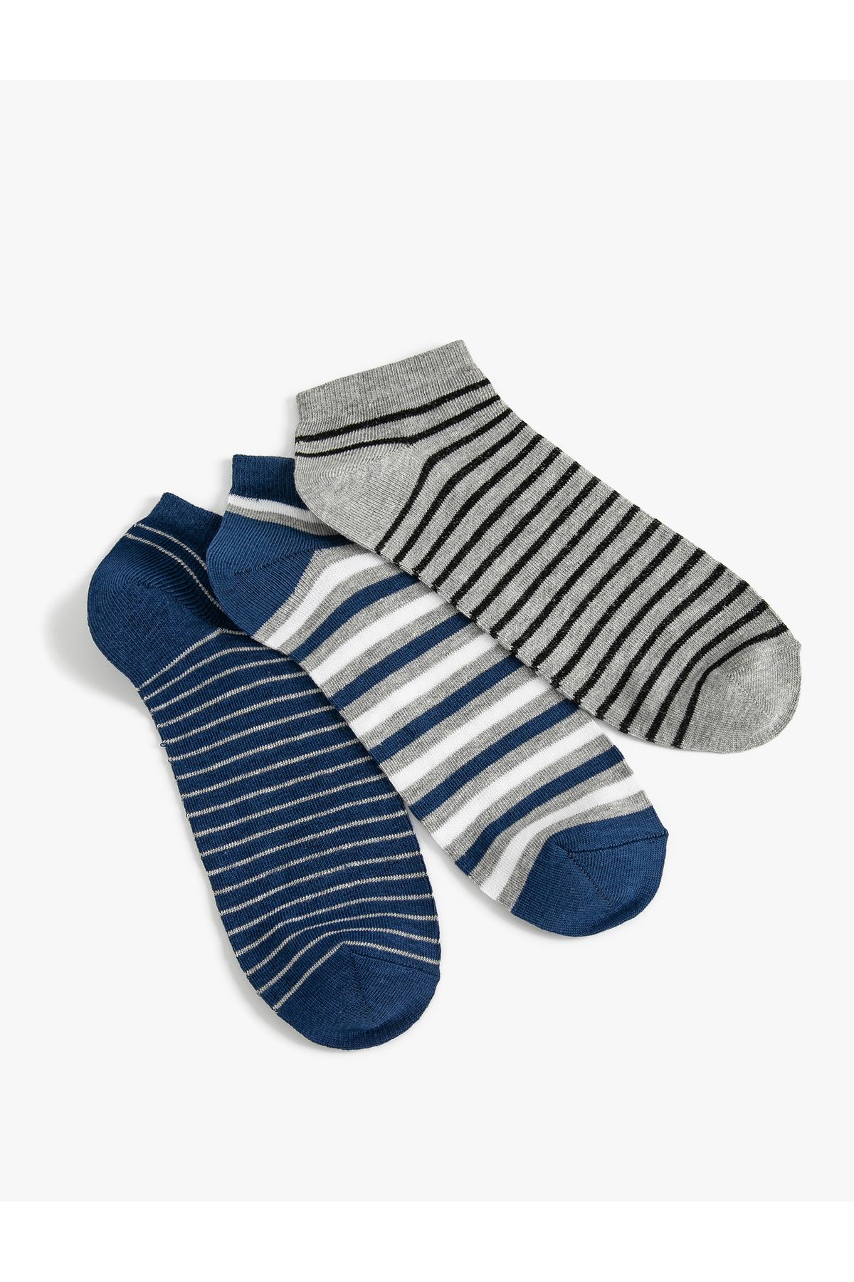 Koton Çizgili 3'lü Patik Çorap Seti Çok Renkli