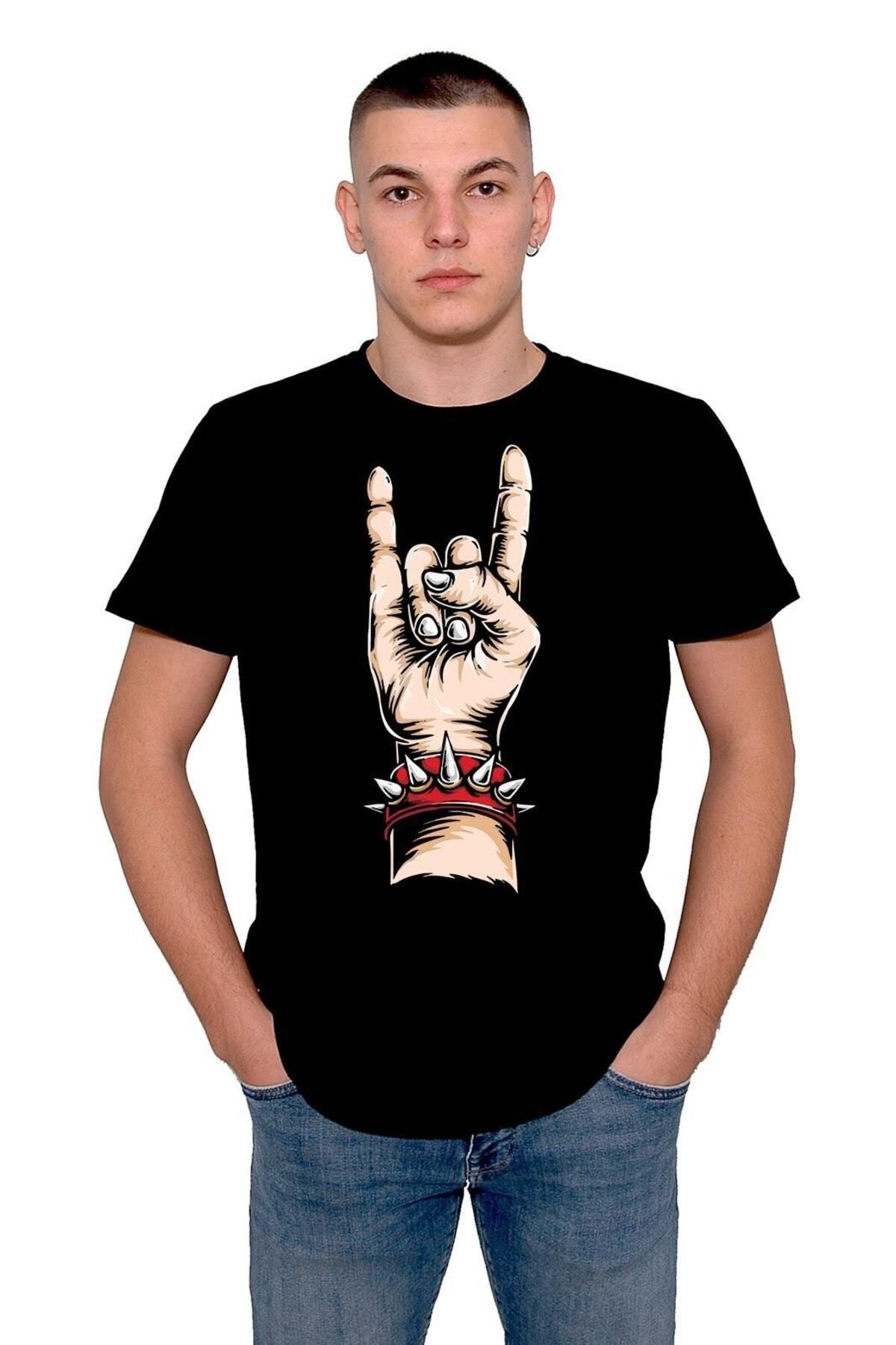 NİCE Rock And Roll Heavy Metal Bileklik Müzik Music Tişört Unisex T-shirt