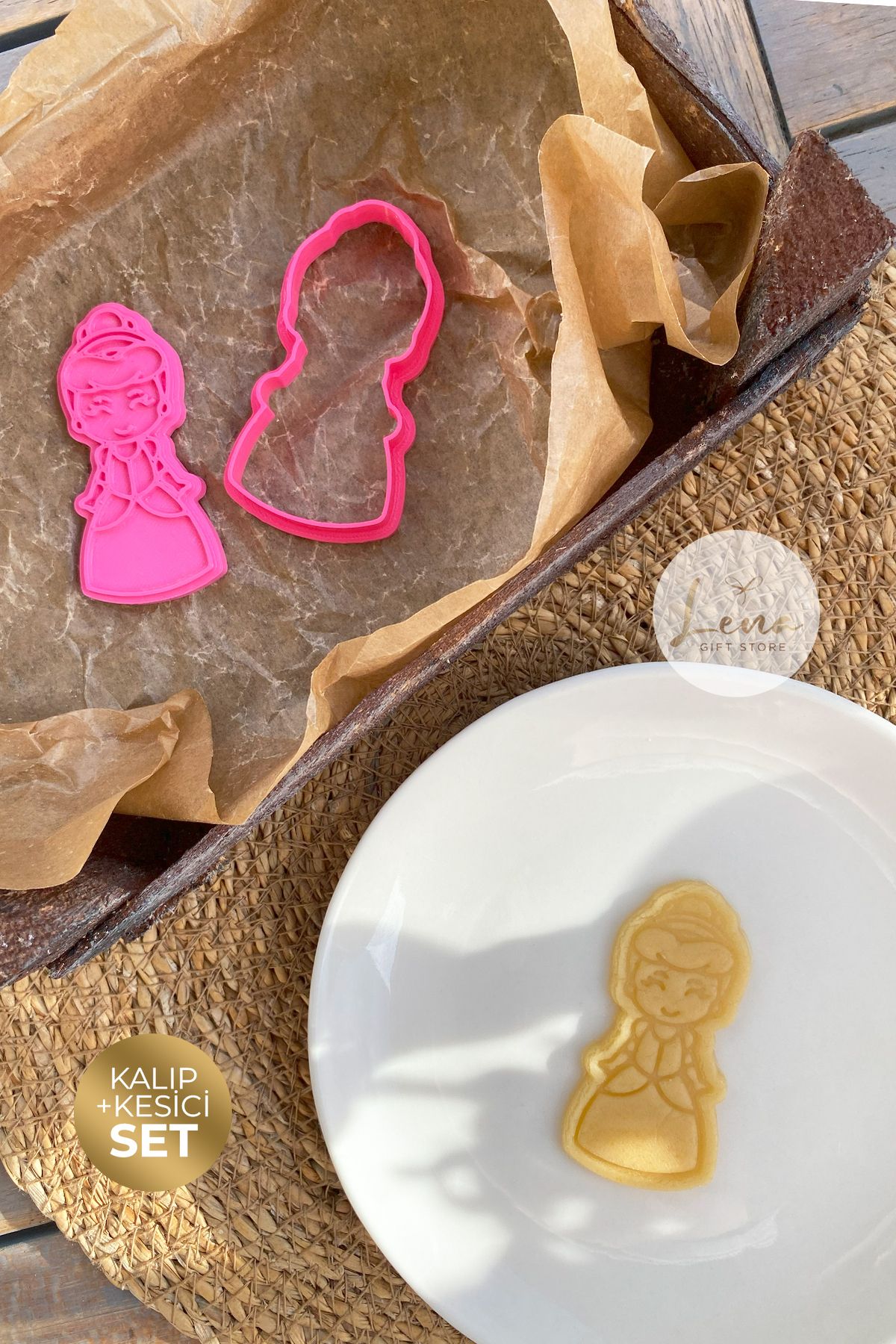 Lena Gift Store Disney Prenses Cindirella Temalı Kurabiye Kek Şeker Kurabiye Kalıbı Ve Hamur Şekillendirici