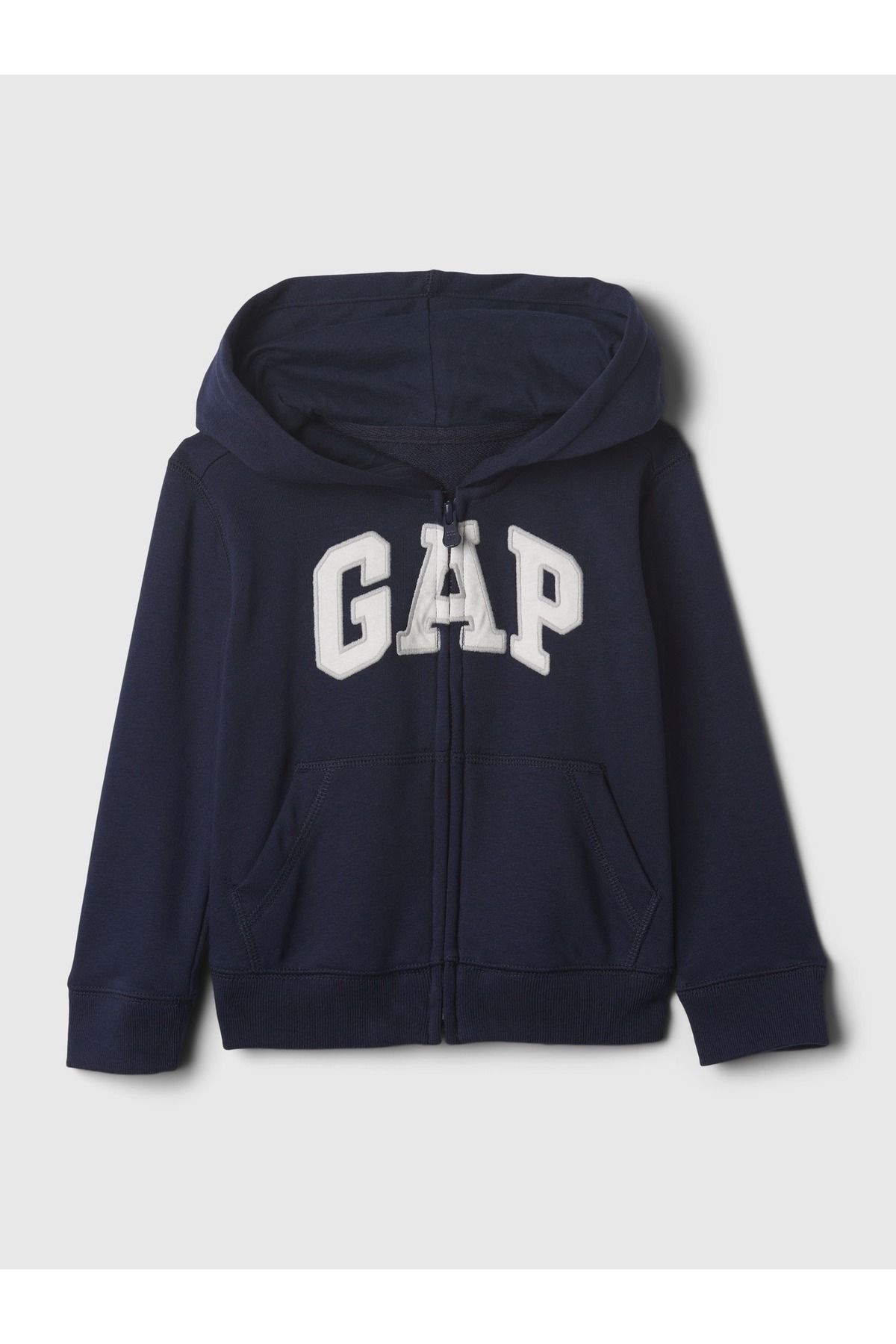 GAP Erkek Bebek Lacivert Gap Logo Fransız Havlu Kumaş Fermuarlı Sweatshirt