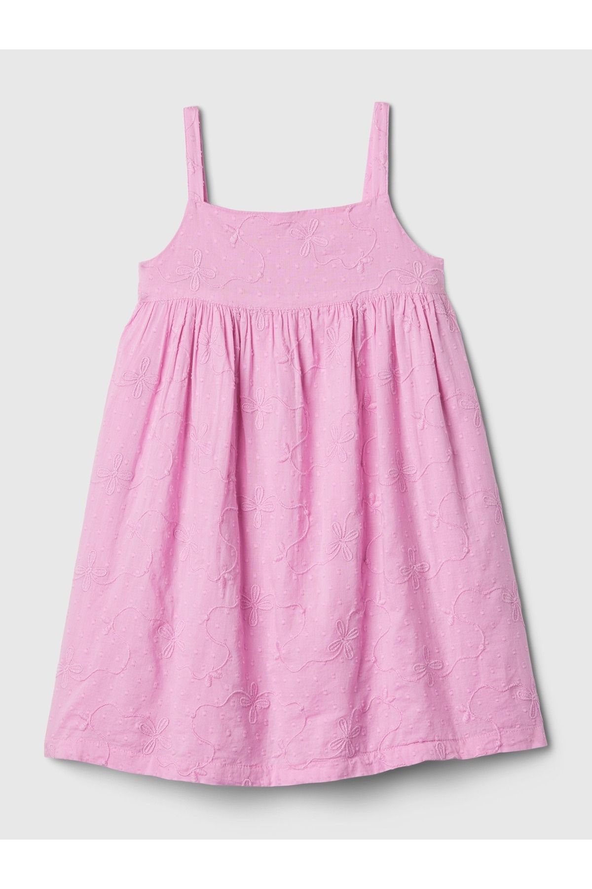 GAP Kız Bebek Pembe İşlemeli Elbise