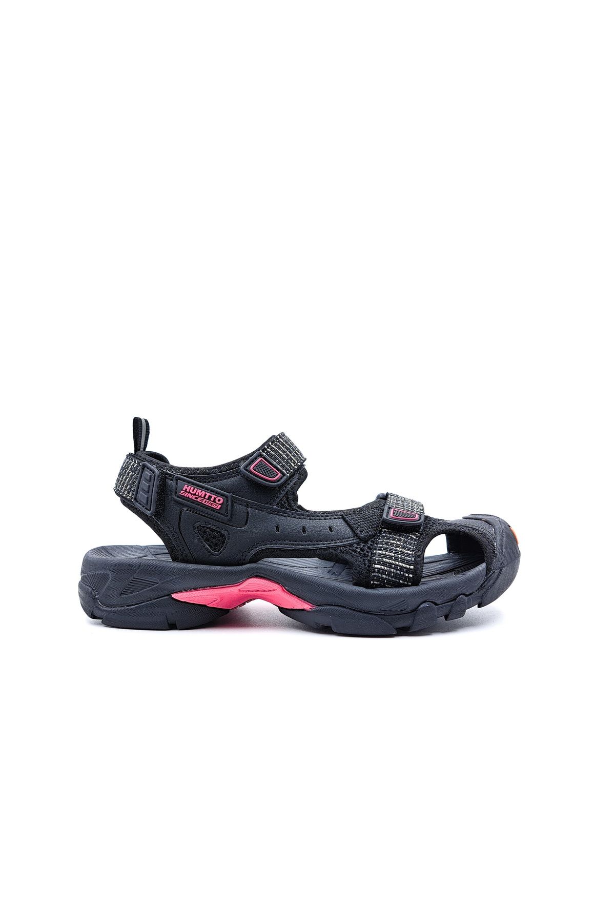 HUMTTO Burnu Kapalı Cırtlı Siyah Kadın Outdoor Trekking Spor Sandalet