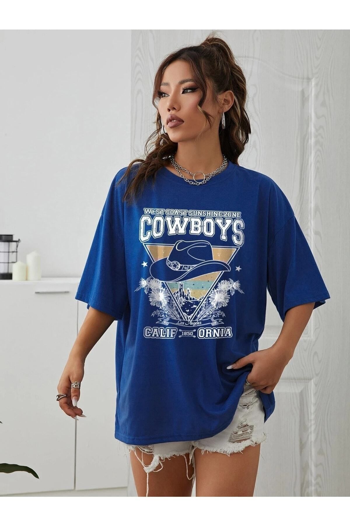 NİCE Cowboys Baskılı Kadın T-shirt
