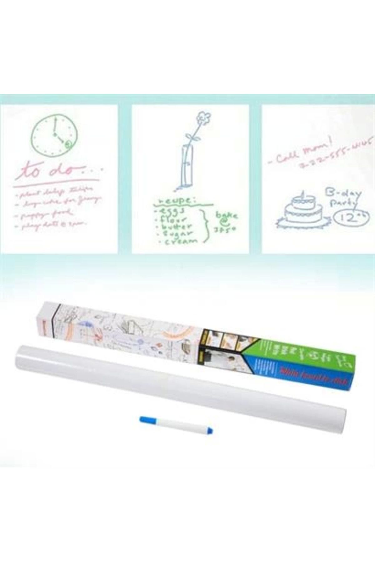 Karaca Arıcılık Silinebilir Kalemli Sticker  Duvara Yapışabilen Yazı Tahtası 60x200 Cm