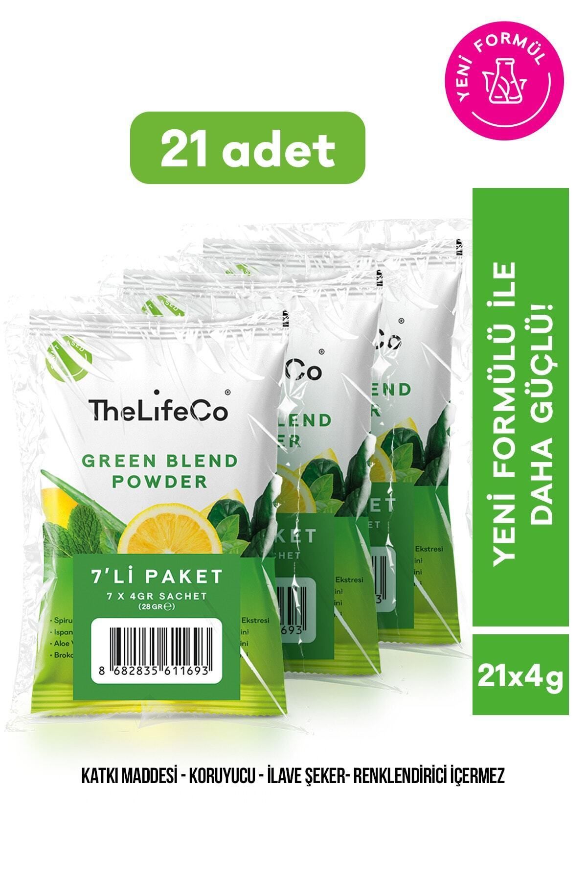 TheLifeCo Organik Yeşil Sebzeler Içecek Tozu Şase 4gr X 21ad