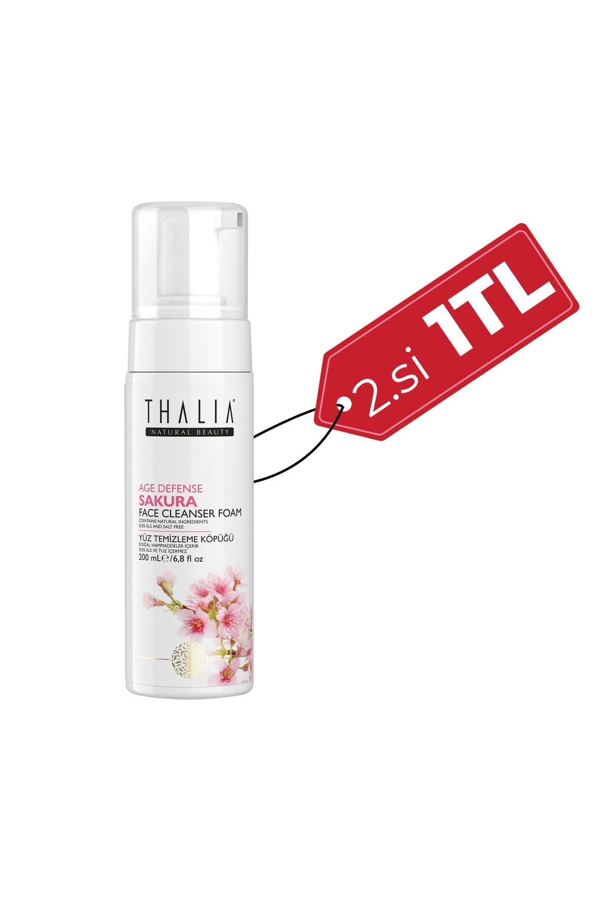 Thalia Kırışıklık Önlemeye Yardımcı Sakura Özlü Yüz Temizleme Köpüğü - 150 ml