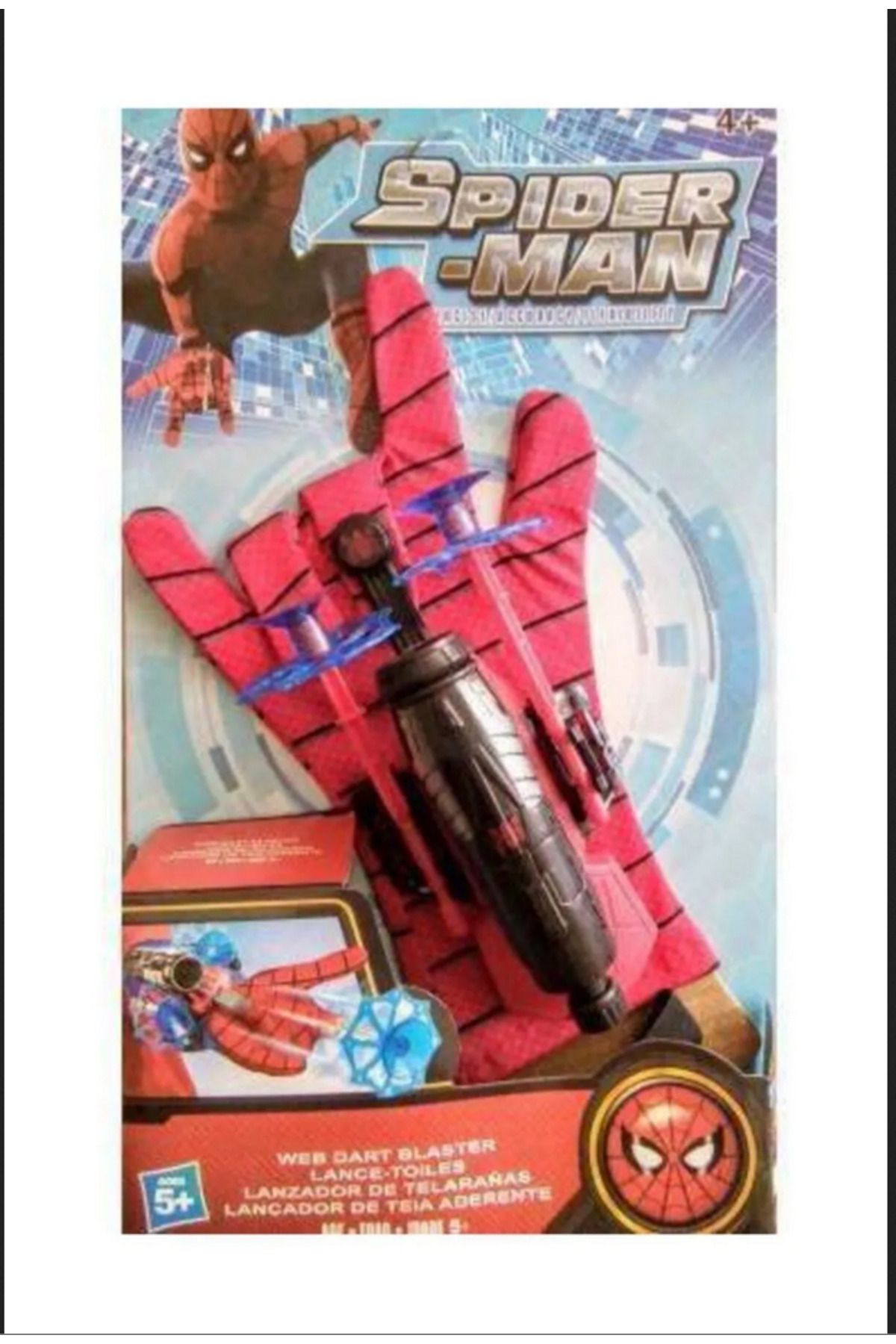 Genel Markalar Örümcek Adam Ağ Fırlatan Ok Atan Eldiven Kırmızı Egitici Oyuncak 13 cm