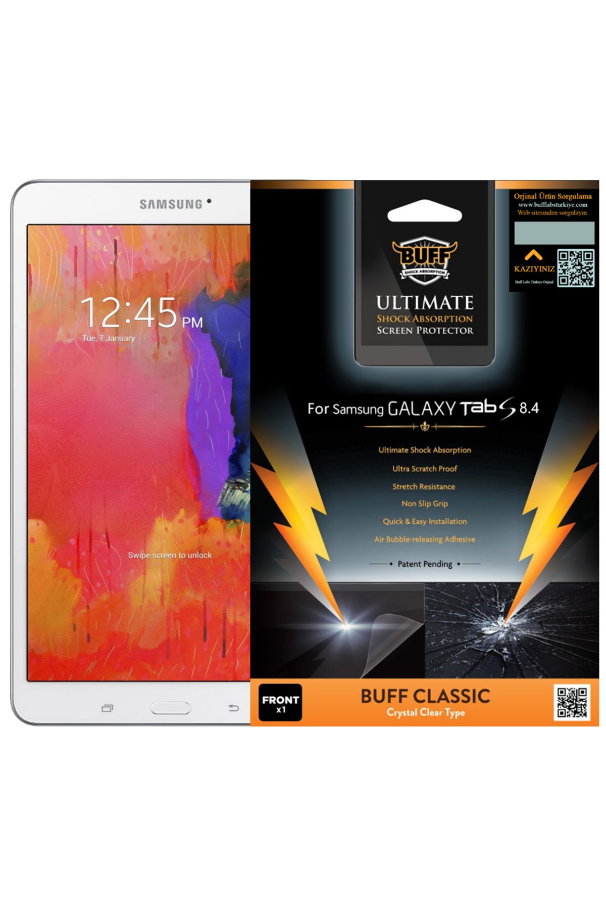 Buff Galaxy Tab S 8.4 Ile Uyumlu Darbe Emici Film