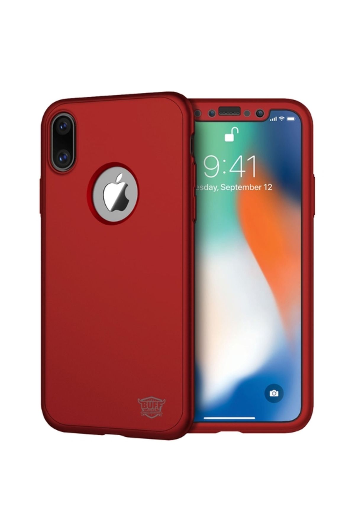 Buff Iphone X Ile Uyumlu 4d Kılıf Red
