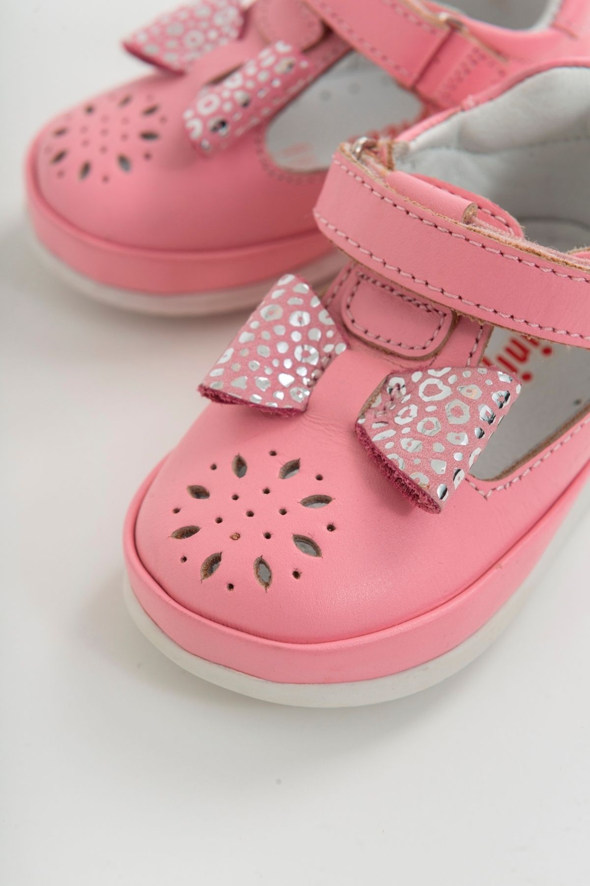mnpc Kız Çocuk Pembe Deri Ortopedik Destekli Ilk Adım Ayakkabı