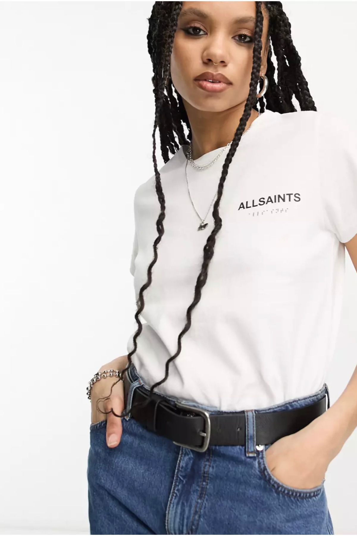 AllSaints Bryn Boyfriend Ön-Arka Baskılı T-Shirt