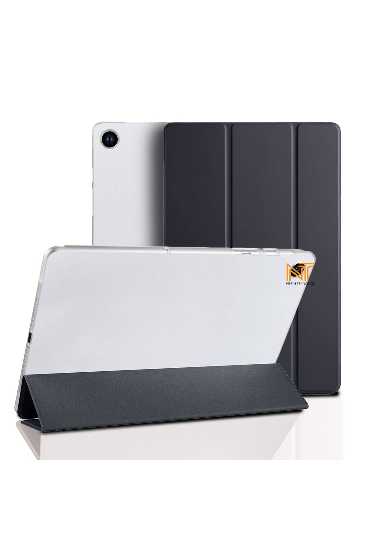 Nezih Case Samsung Galaxy Tab A9 8.7 Inc X110 Pu Deri Ön Arka 360 Tam Koruma Standlı Katlanabilir Akıllı Kapak