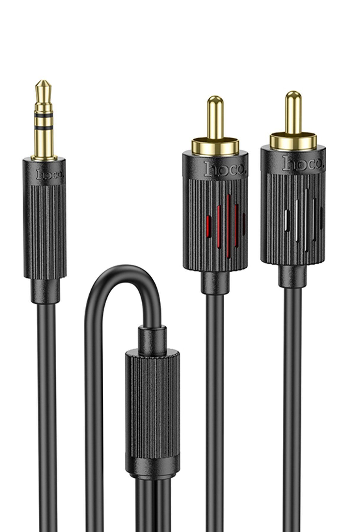 m.tk moveteck UPA28 Rca To Aux Kablo 3.5mm Jack To 2x Rca 1.5m Çift Lotus RCA Ses Aktarma Kablosu Tak Çalıştır