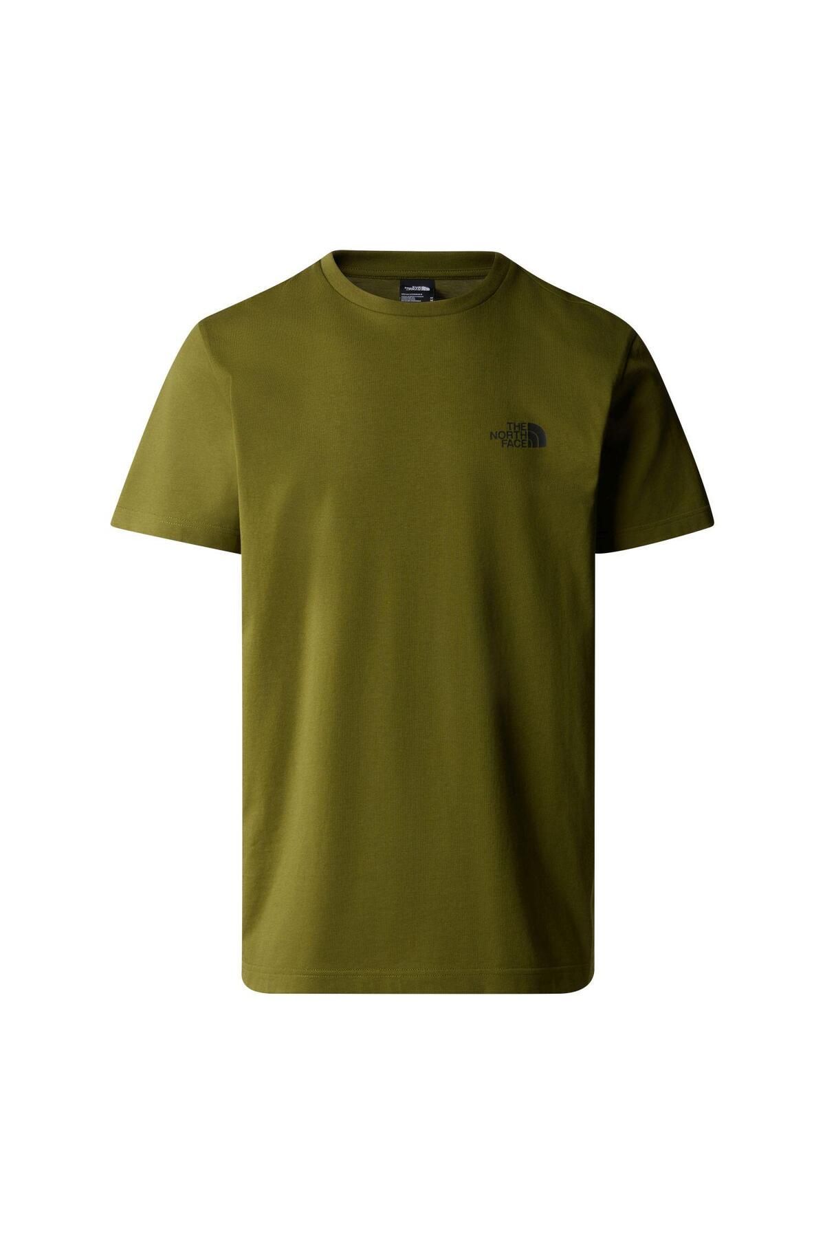 The North Face M S/S SIMPLE DOME TEE Erkek T-Shirt NF0A87NGPIB1 Yeşil-S