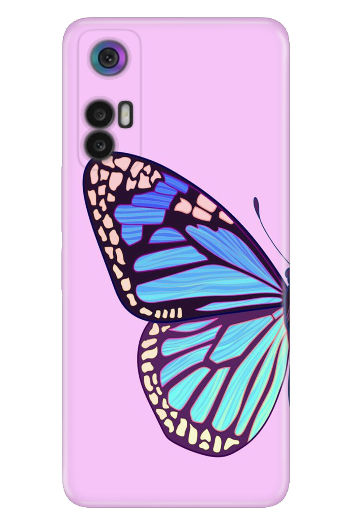 TCL 30 - 30 Plus Uyumlu Kılıf Resimli Desenli Silikon Butterfly