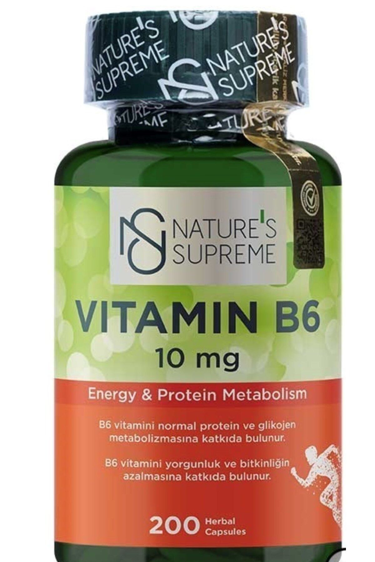 Natures Supreme Vitamin B6 10 Mg 200 Kapsül