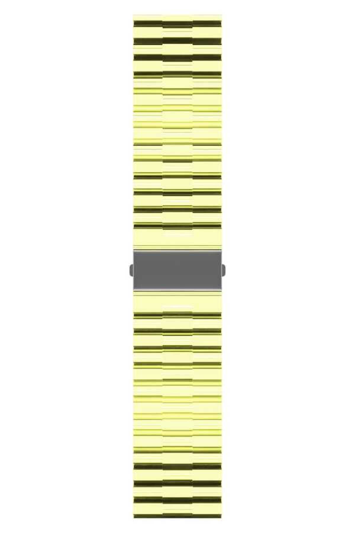 Bilişim Aksesuar Huawei Watch GT 3 46mm Uyumlu KRD-27 Zore Kordon Sarı