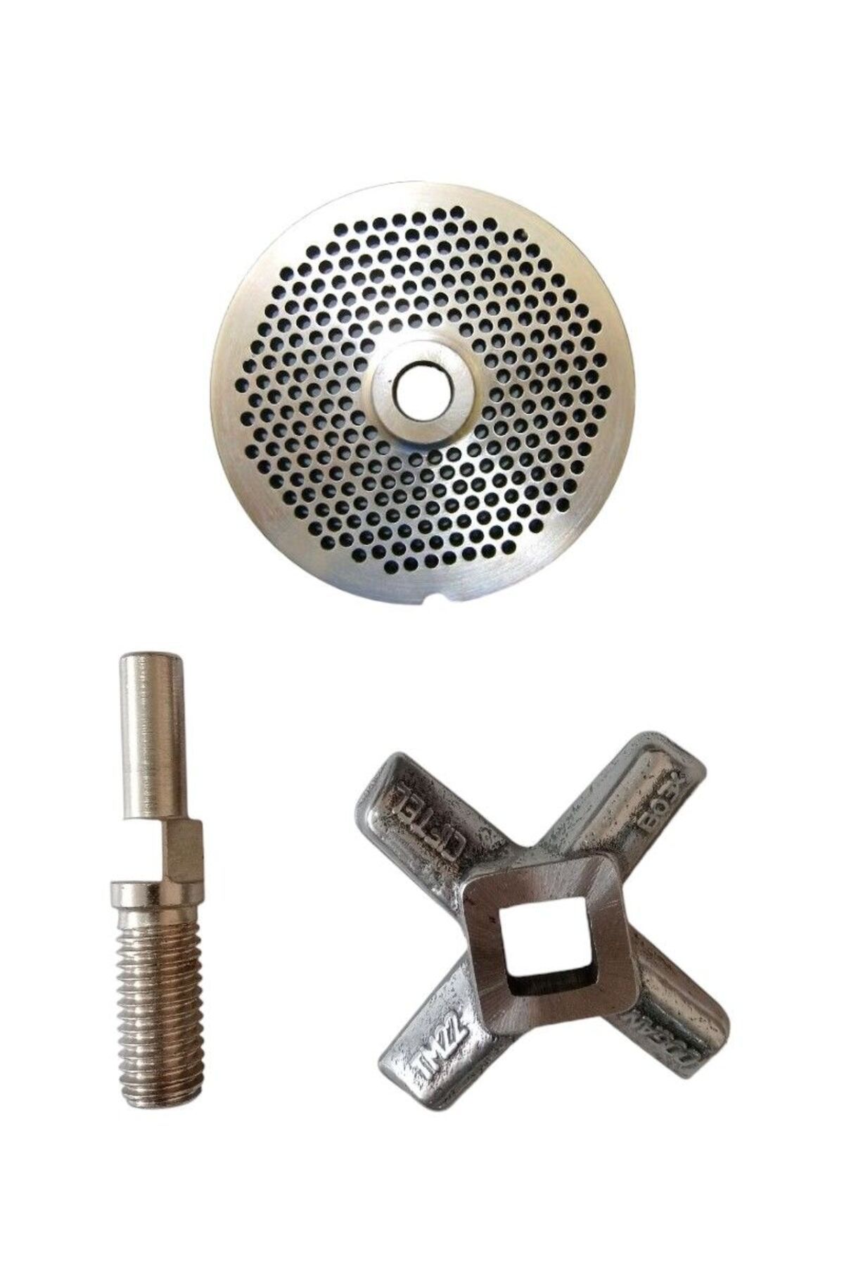 Russet 22 No Kıyma Makinesi Yedek Parçaları Doğan Çiftel / SSAF Ayna-3mm + Bıçak - Mil İstiyorum