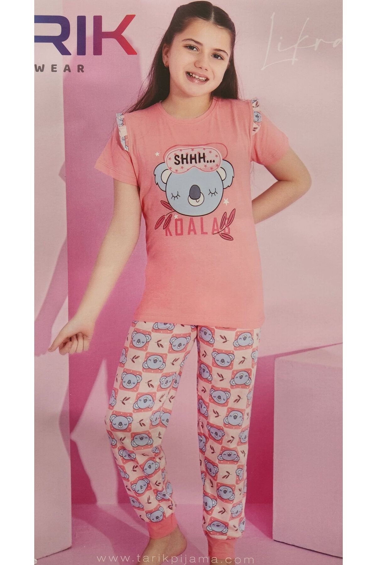 Tarık Kısakollu Koala Desen Kız Çocuk Pijama Takımı 2624