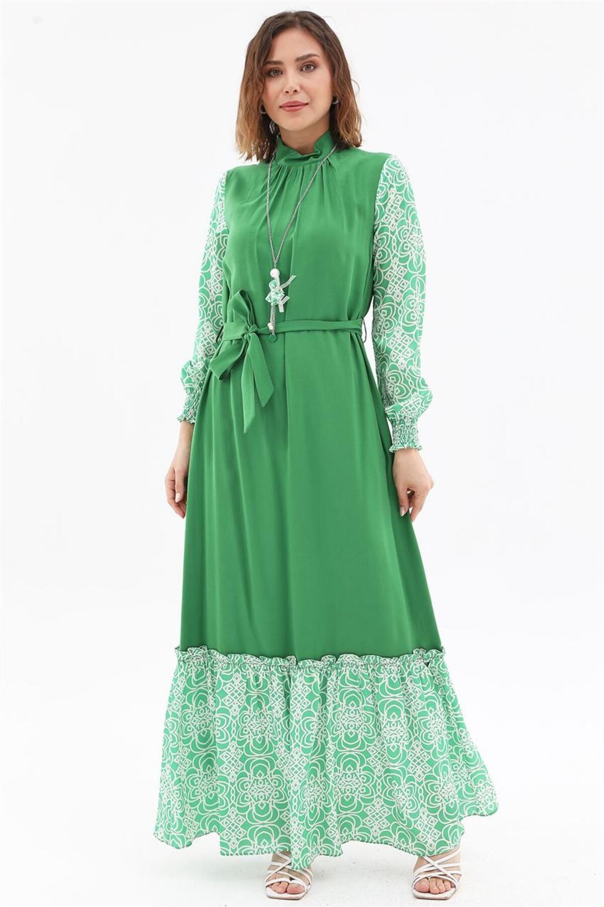 Doque Elbise-Yeşil DO-B23-63030-07