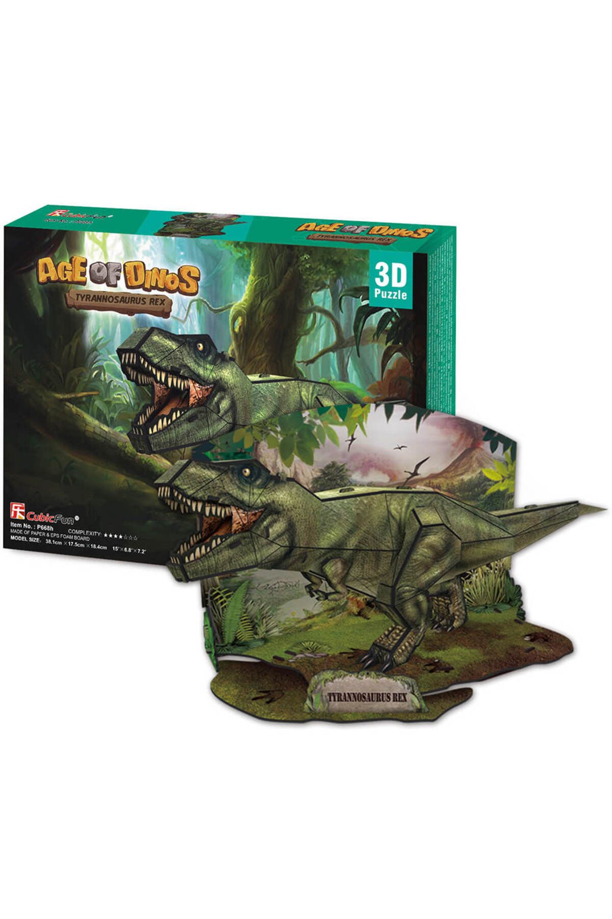 Cubic Fun 3d 36 Parca Puzzle Dinozor Tyrannosaurus Rex