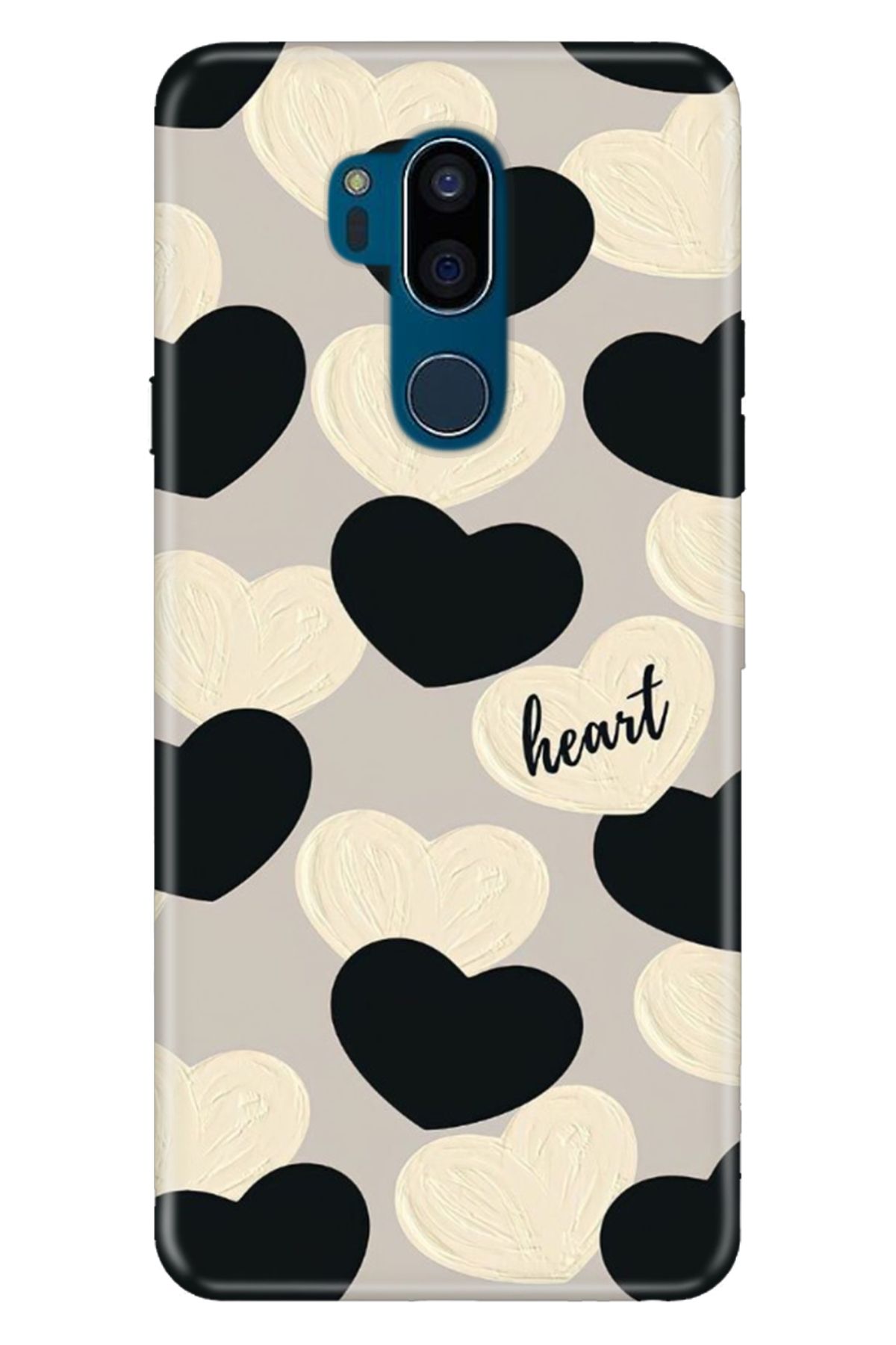 LG G7 ThinQ Uyumlu Kılıf Resimli Desenli Silikon Heart