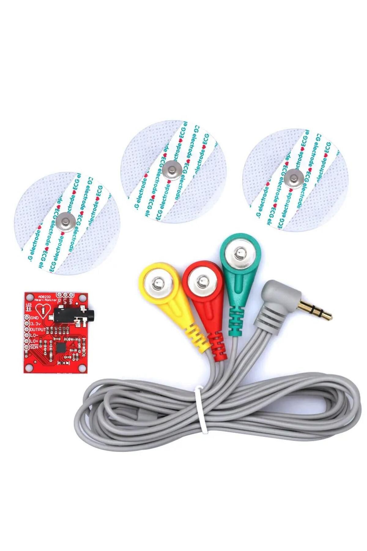 TLS Robotik Ad8232 Kalp Atışı Ekg Izleme Sensörü Modülü Seti