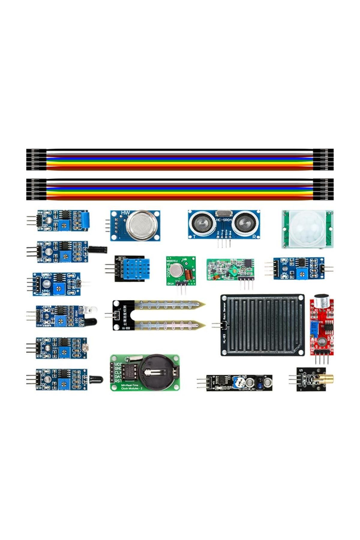 TLS Robotik Arduino ve Raspberry Pi ile Uyumlu 16 Adet 21 Parça Başlangıç Sensör Seti