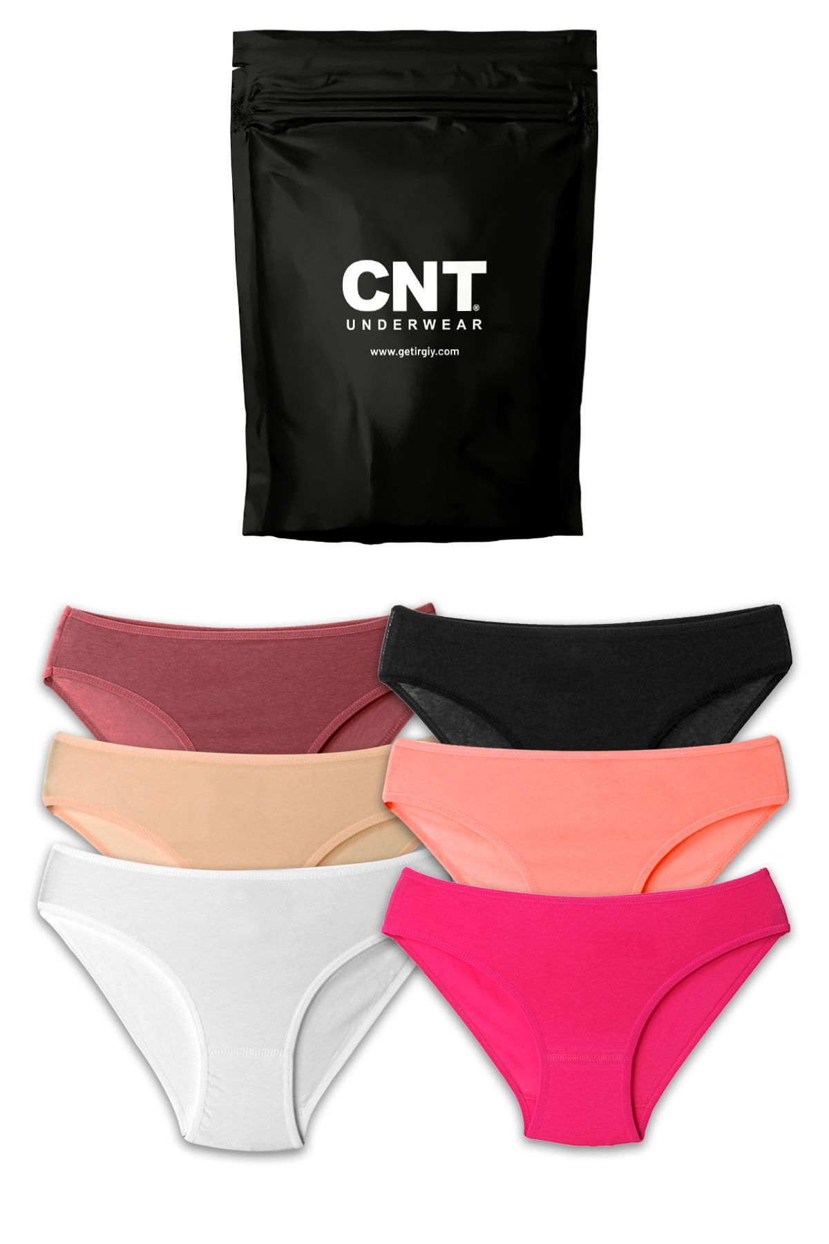 CNT Kadın Günlük Kullanım Penye Külot 6'lı Paket