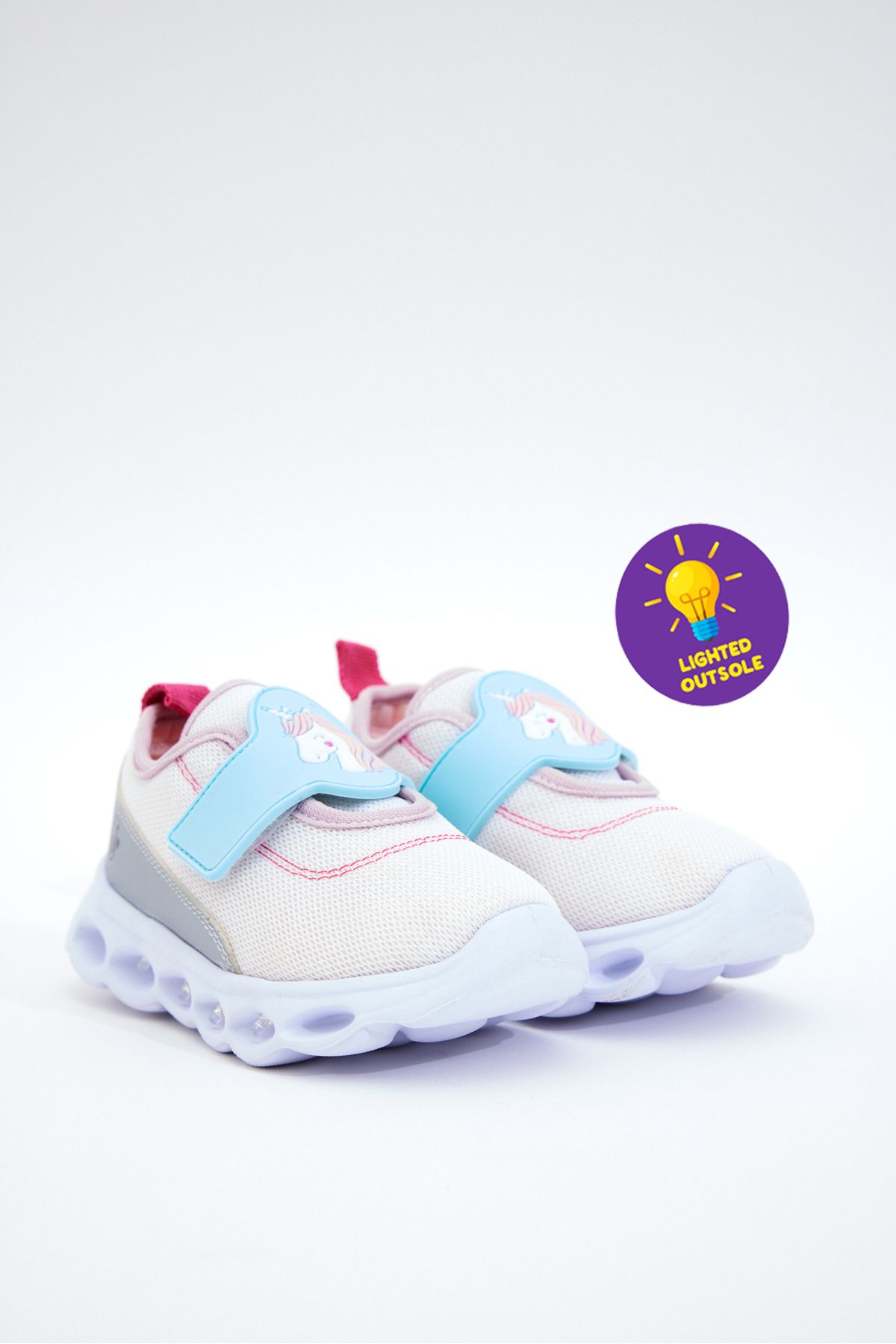 Dudino Pembe Kız Luna Rahat Taban Işıklı Çocuk Sneaker